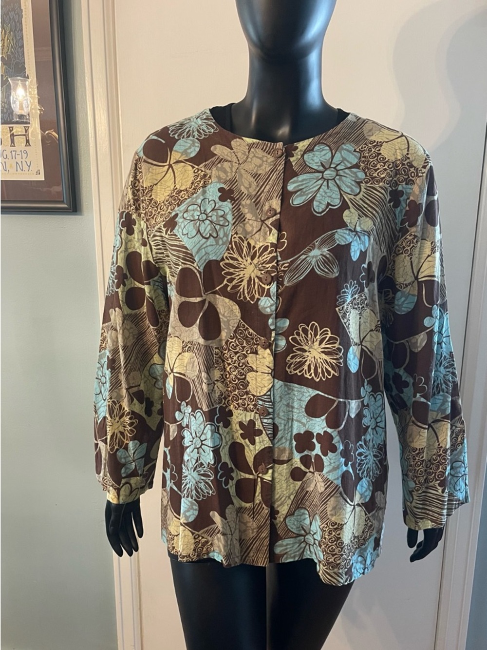 Junonia Women’s Floral Tunic Blouse 2XL